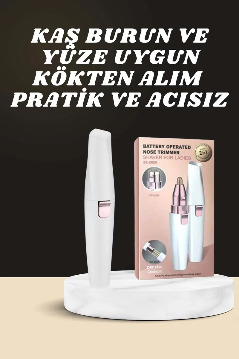 Kulak Burun ve Yüz Epilasyon Aleti ve Yüz Masaj Aleti İkili Cilt Bakım Seti görsel 2