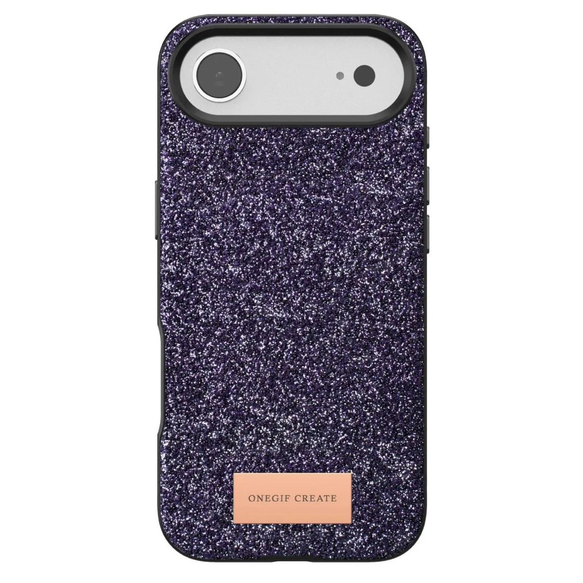 Onegif Apple İphone 17 Air Bright Simli Kapak - Derin Mor görsel 4