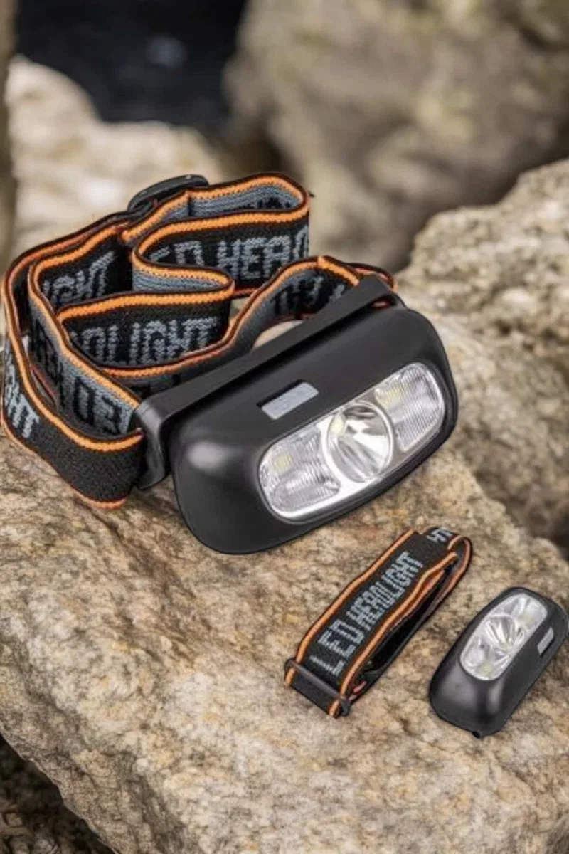 Kamp Lambası Led Işık Kafa Lambası Balıkçı Lambası Ayarlanabilir görsel 4