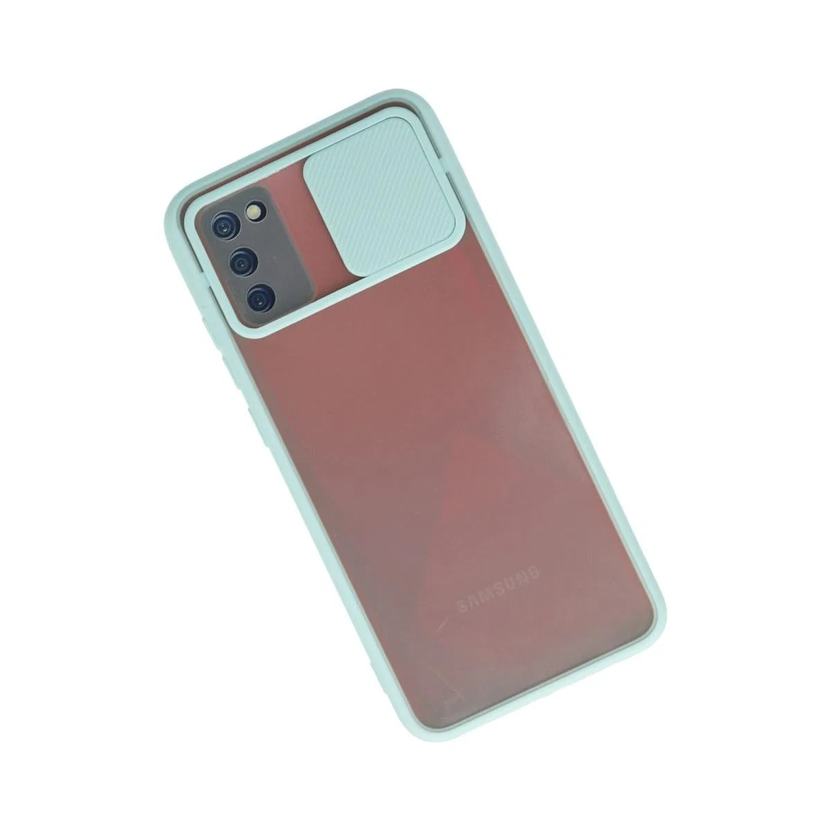 Samsung Galaxy A02s Kılıf Palm Buzlu Kamera Sürgülü Silikon - Turkuaz görsel 2