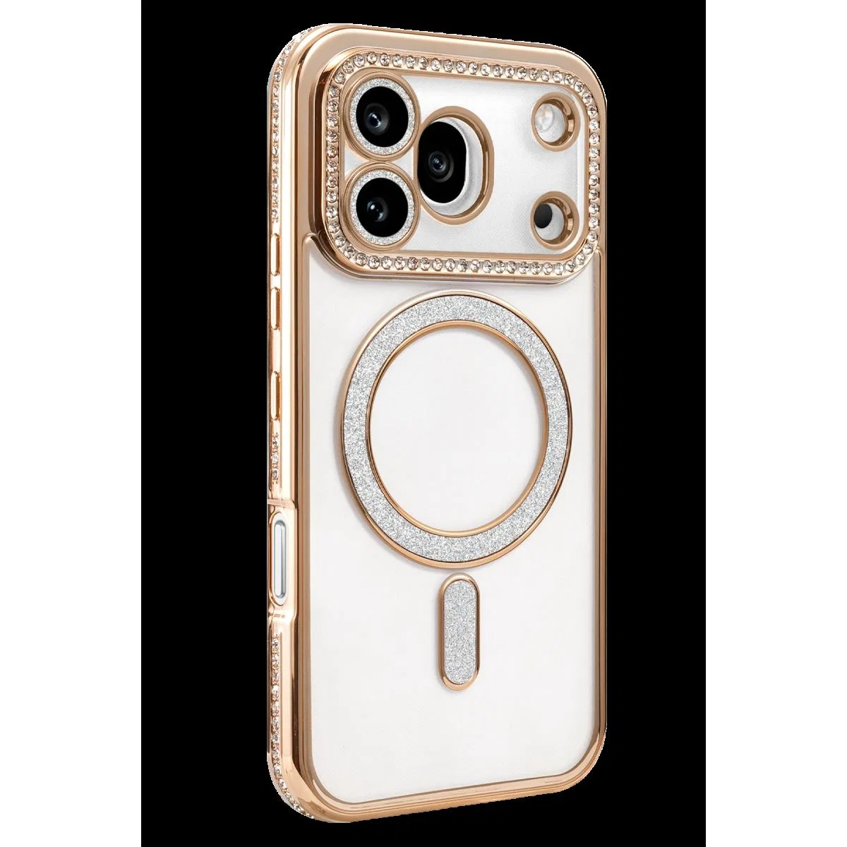 Huawei Honor 600 Pro Joke Simli Magneticsafe Kılıf - Gold görsel 2