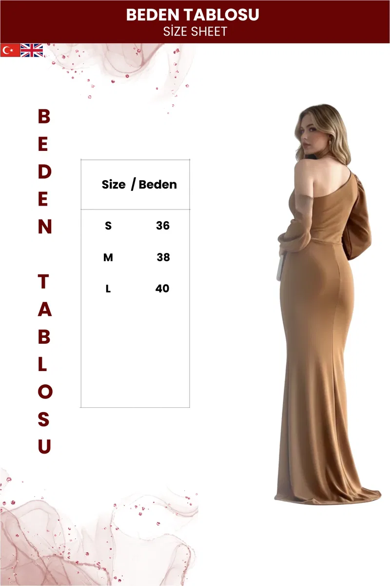 Kadın İthal Krep Uzun Yırtmaçlı Elbise görsel 5