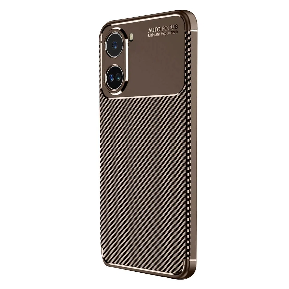 Xiaomi Poco X7 Pro Kılıf Auto Focus Karbon Kapak - Kahverengi görsel 2