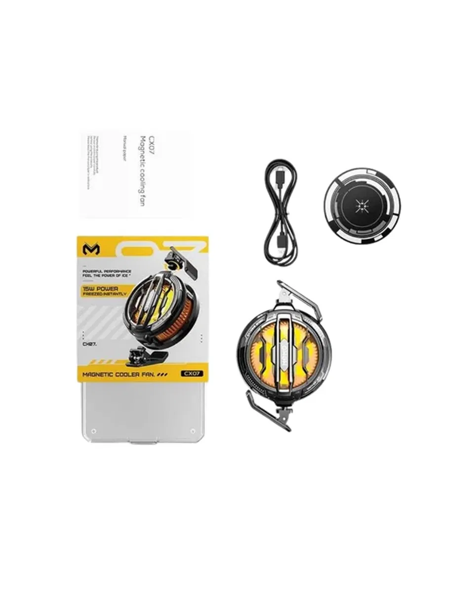LED Işıklı Telefon Soğutucu | Ultra Sessiz Fan | Mıknatıslı ve Aparatlı Bağlantı görsel 4