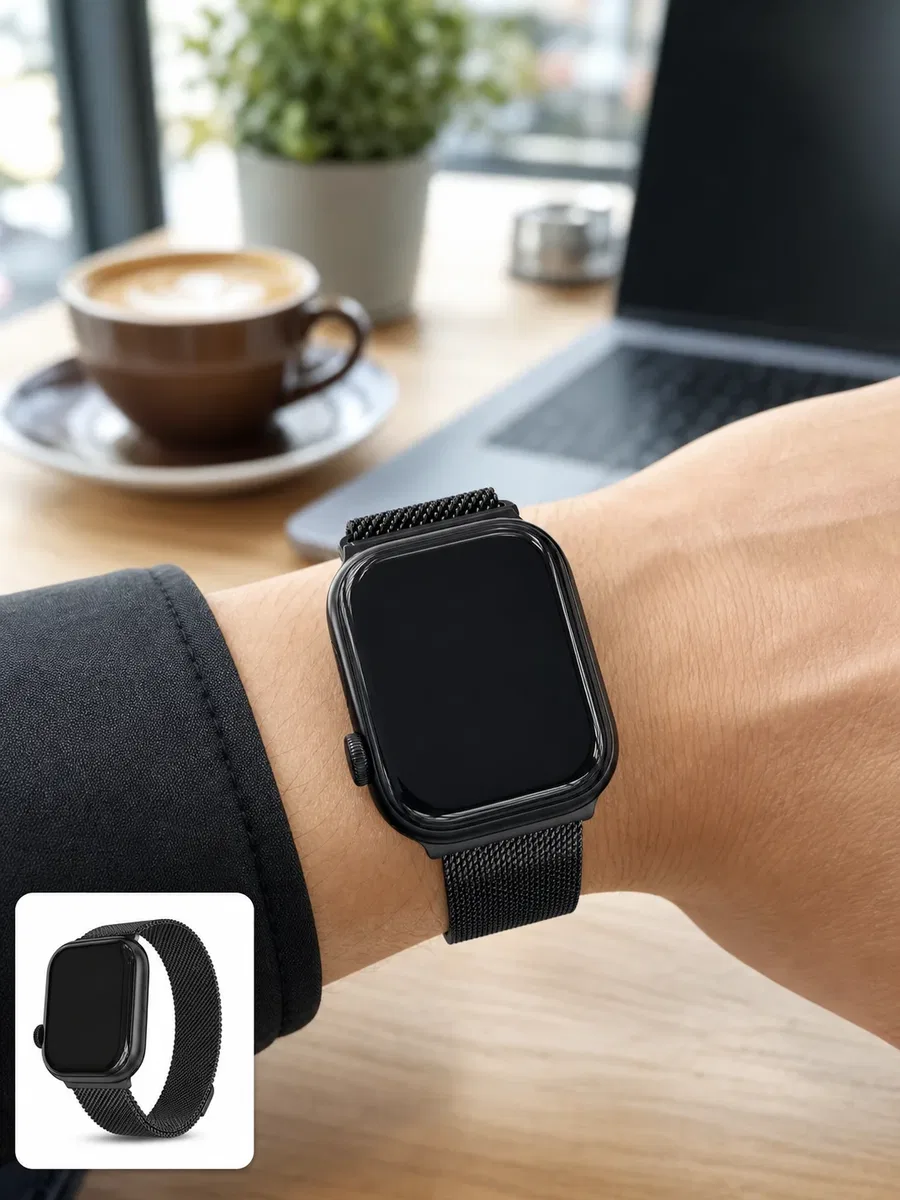 AMOLED Ekranlı Bluetooth Aramalı 3 Kordonlu Akıllı Saat görsel 3