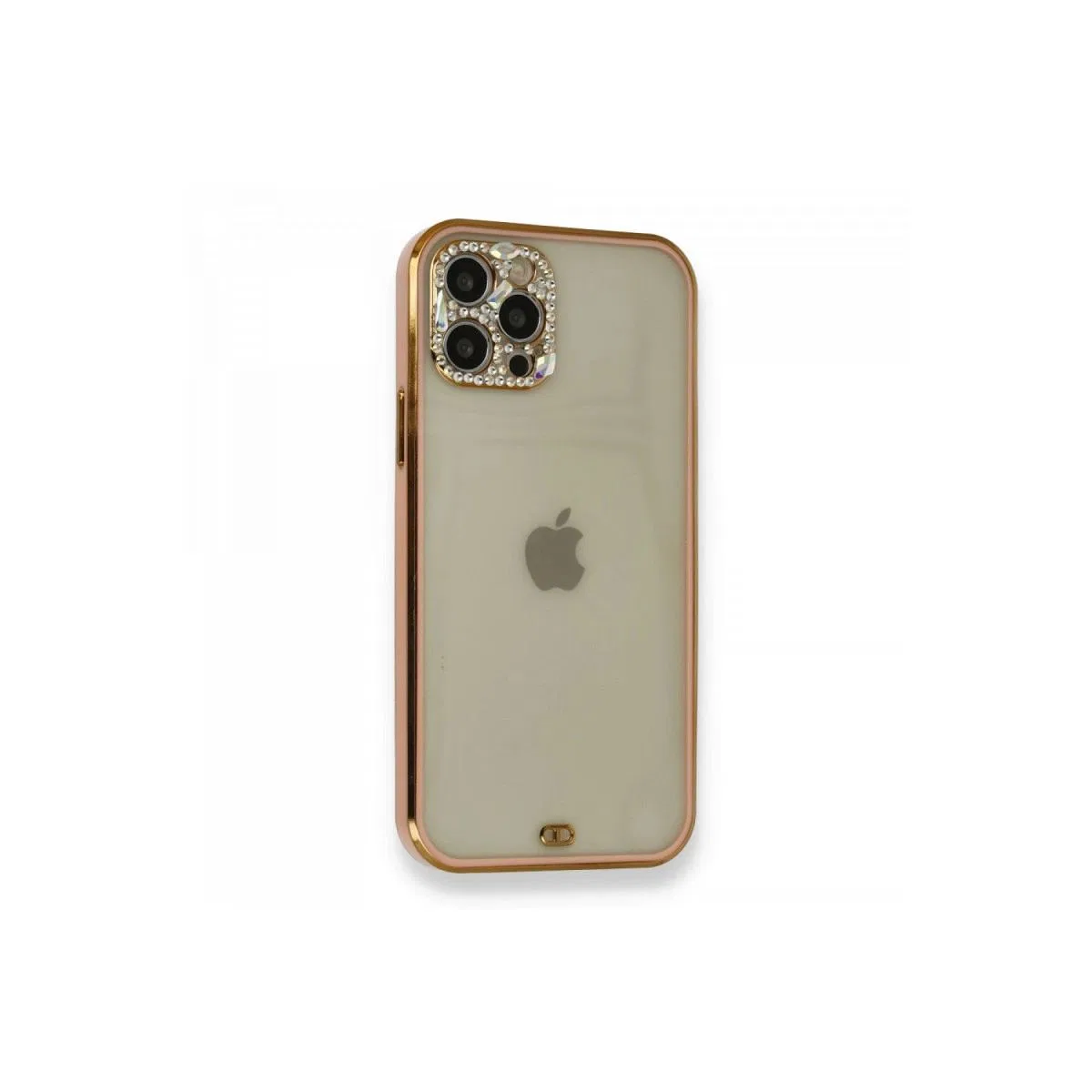 Apple İphone 12 Pro Kılıf Liva Taşlı Silikon - Pembe görsel 2