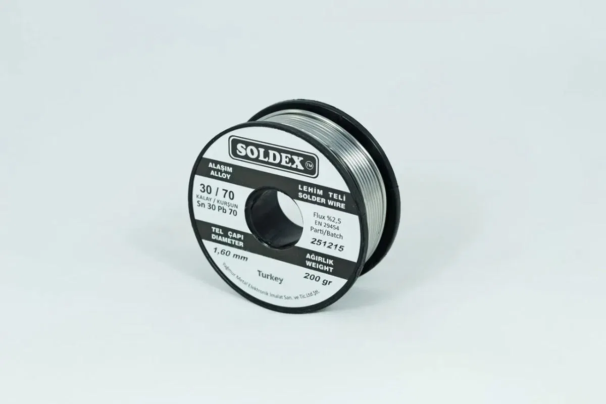 30-70 Lehim Teli 200 Gr 1, 6 Mm Sn: 30 - Pb: 70