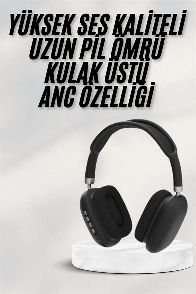 Yeni Nesil Bluetooth Kulaklık Kulak Üstü ANC Özelliği Yüksek Ses Kaliteli görsel 2
