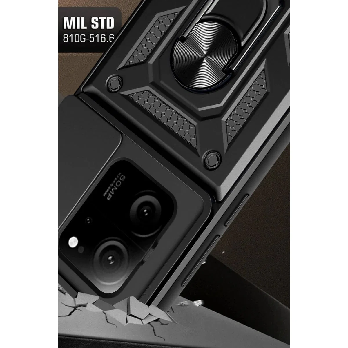 Xiaomi Mi 13t Pro Kılıf Pars Lens Yüzüklü Silikon - Yeşil görsel 3