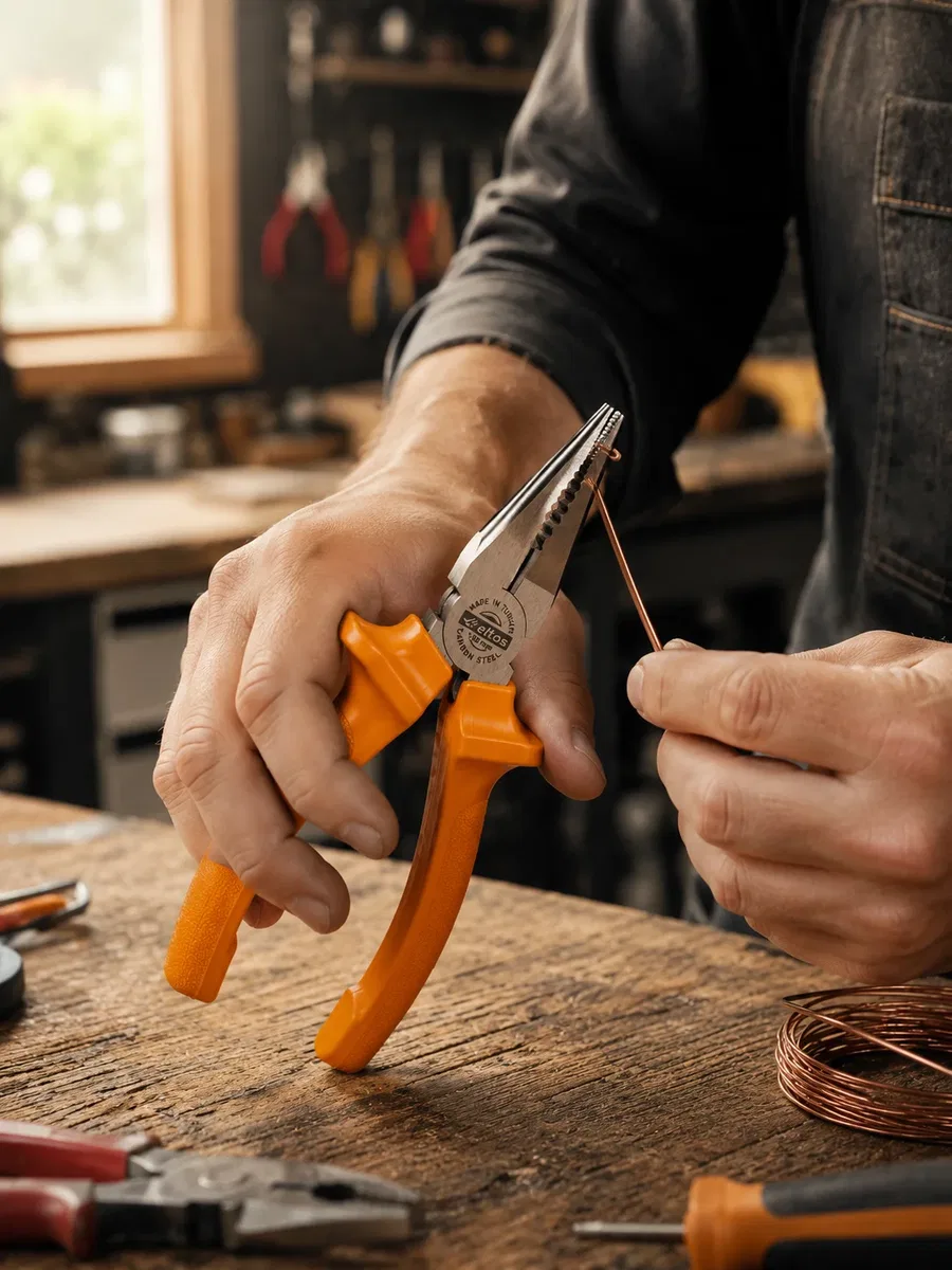 Dövme Çelik Pense Ergonomik Kaymaz Saplı El Aleti görsel 3