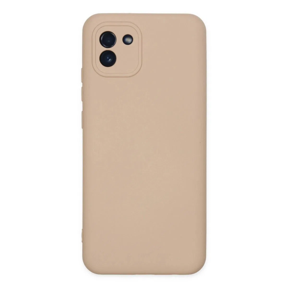 Samsung Galaxy A03 Kılıf Nano İçi Kadife Silikon - Pudra