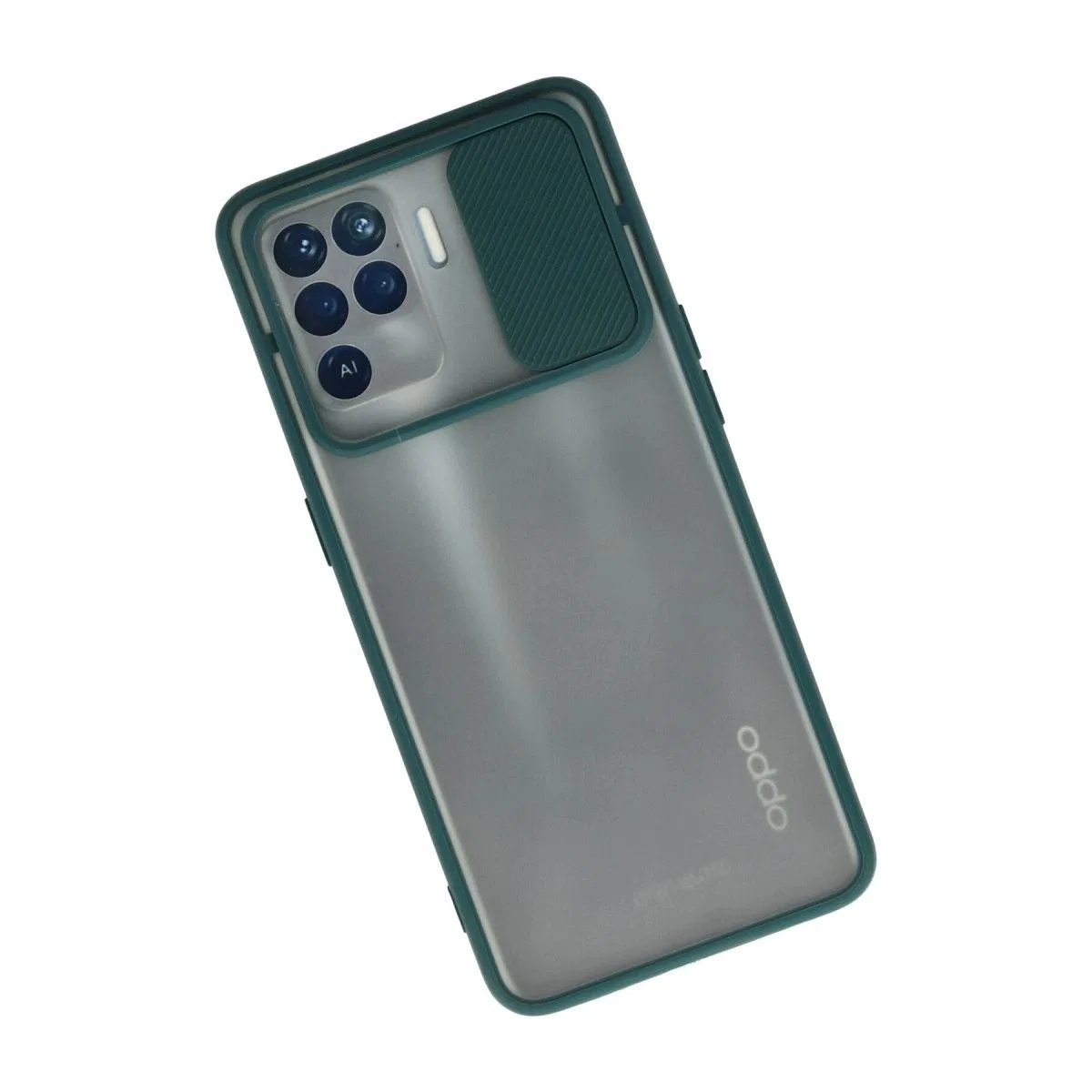 Oppo Reno 5 Lite Kılıf Palm Buzlu Kamera Sürgülü Silikon - Yeşil görsel 2
