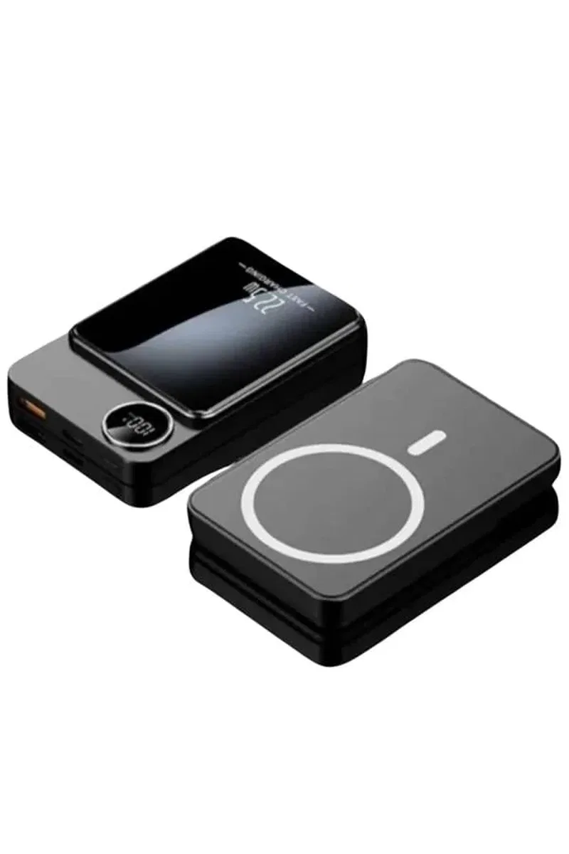 Magsafe Powerbank 10. 000 mAh 22. 5 Watt Hızlı Şarj Göstergeli Kablosuz Taşınabilir Şarj