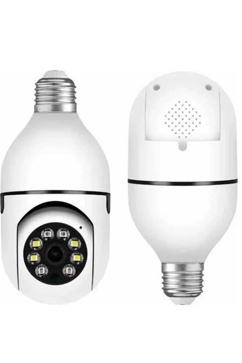 Akıllı Kamera Wifi Kamera Duylu Ampul Görünümlü 360 Derece Dönebilen Ev Kamerası görsel 3