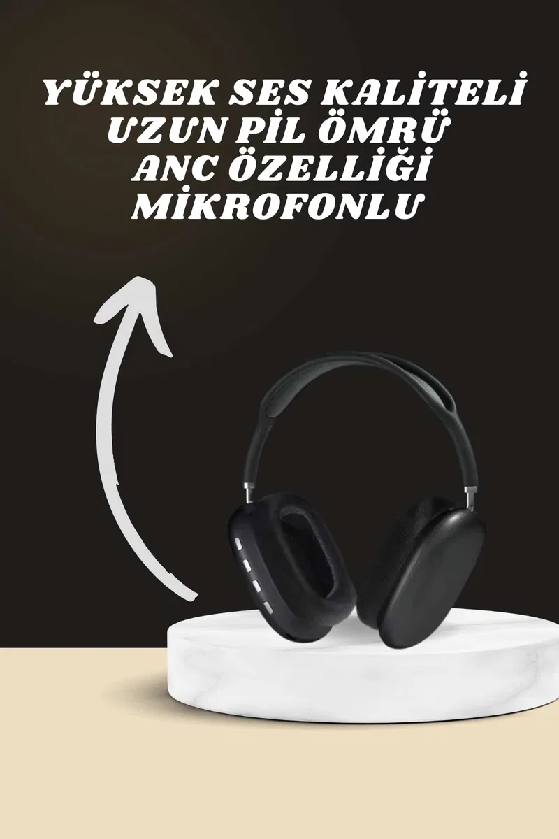 Kulak Üstü Kulaklık Pro9 ve Yeni Nesil Akıllı Saat Android ve İOS Uyumlu ANC Özelliği görsel 2