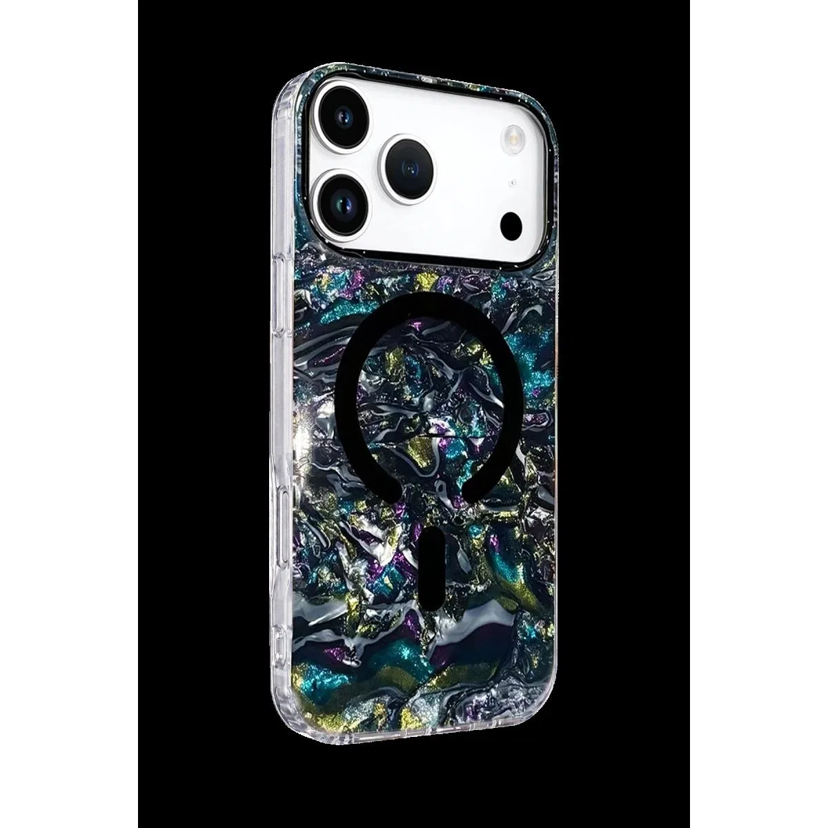 Onegif Apple İphone 17 Pro Mila Dalgalı Magsafe Kapak - Lacivert görsel 3