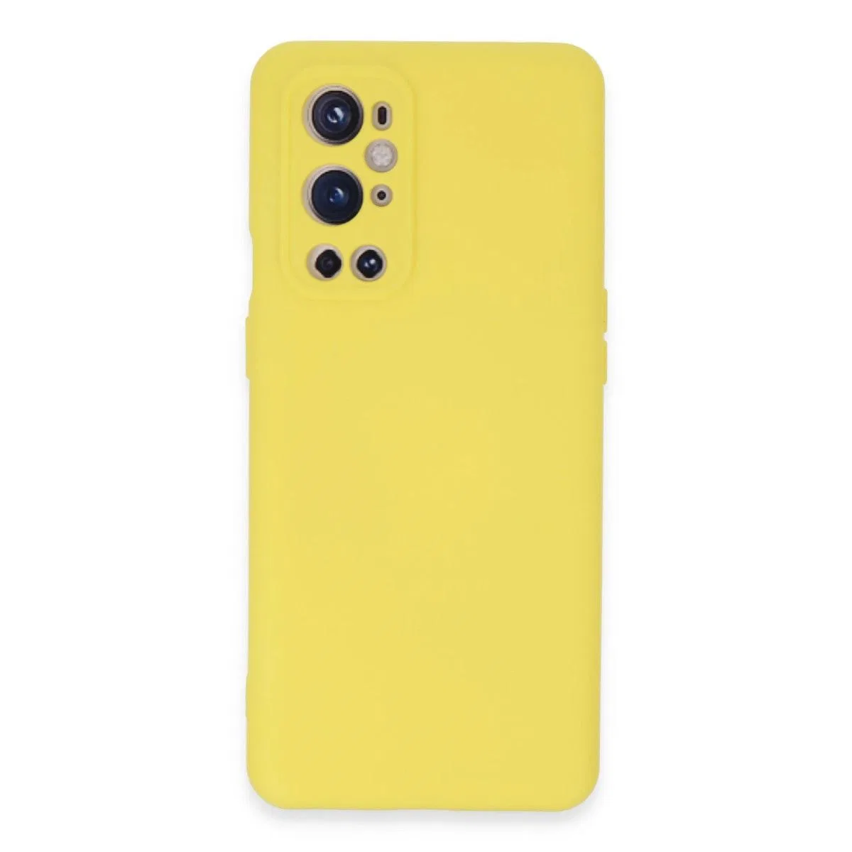 One Plus 9 Pro Kılıf Nano İçi Kadife Silikon - Sarı görsel 4