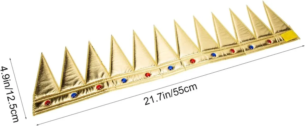 Altın Renk Eva Yumuşak Kral Kraliyet Tacı Yetişkin Çocuk Uyumlu 55 Cm görsel 4