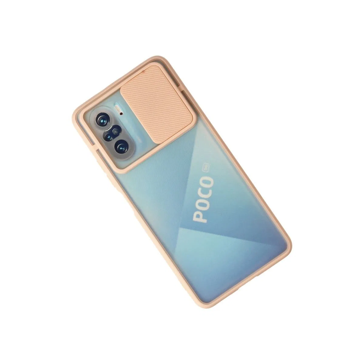 Xiaomi Poco F3 Kılıf Palm Buzlu Kamera Sürgülü Silikon - Pembe görsel 2