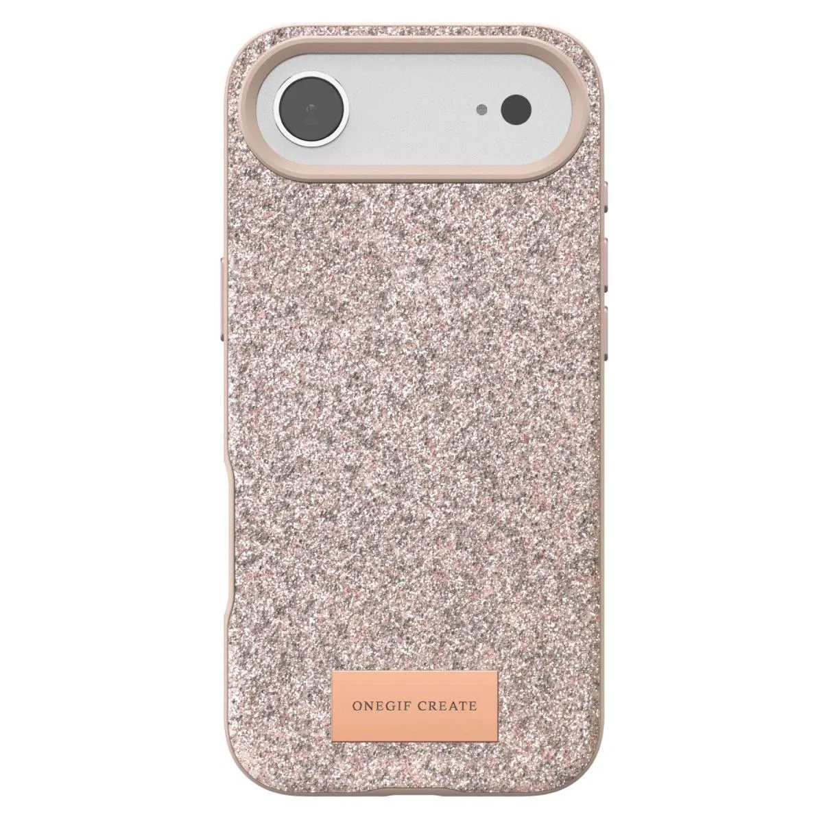 Onegif Apple İphone 17 Air Bright Simli Kapak - Pembe görsel 4