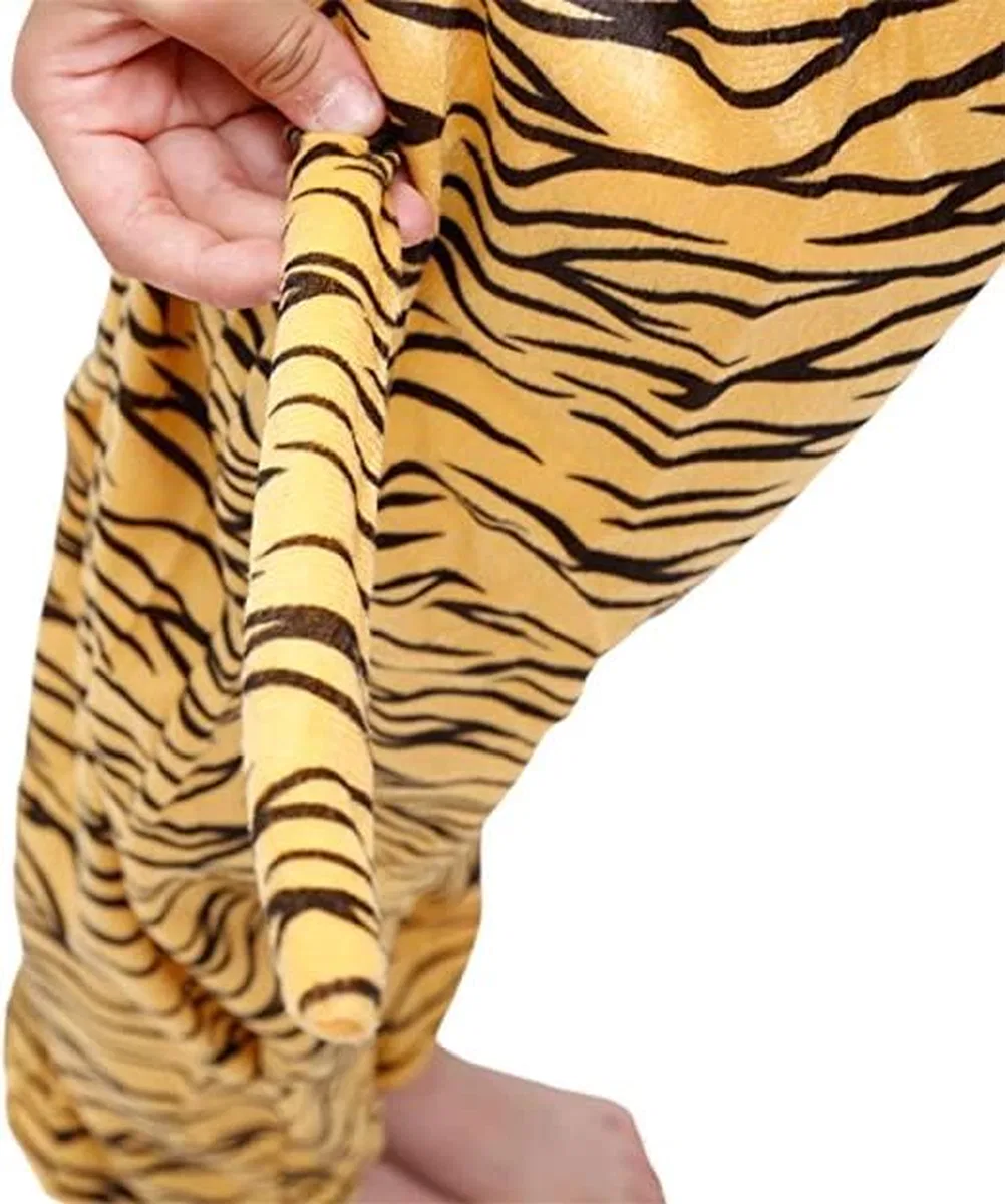 Çocuk Kaplan Kostumu - Aslan Kostümü 4-5 Yaş 100 Cm görsel 5