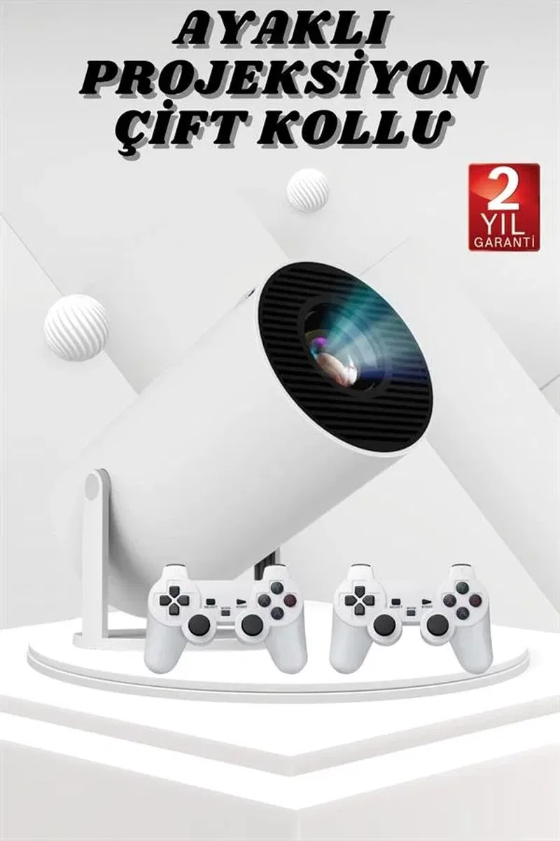 Ayaklı Oyun Projeksiyonu Çift Kollu Taşınabilir Sinema Projektörü görsel 2