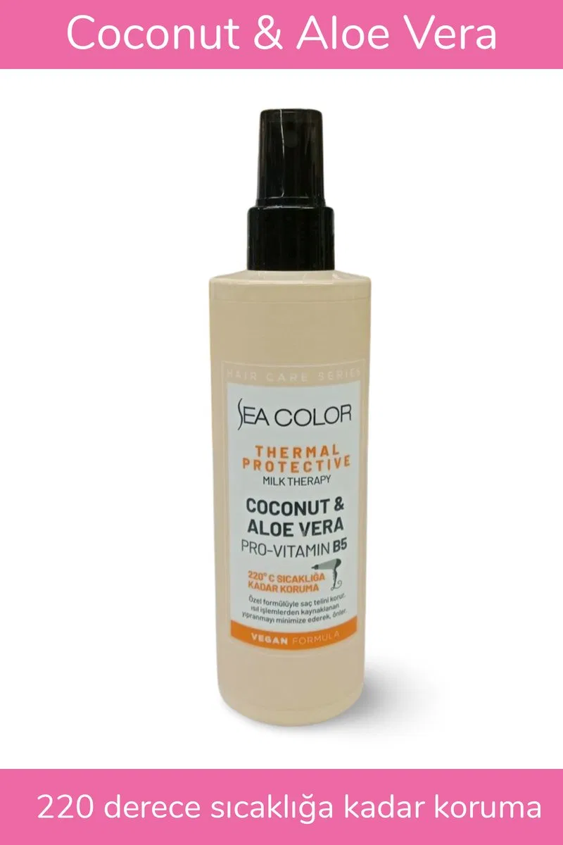 Yüksek Saç Teli Koruma Özellikli Fön Suyu Coconut - Aloe Vera - Provitamin B5 220ml görsel 2