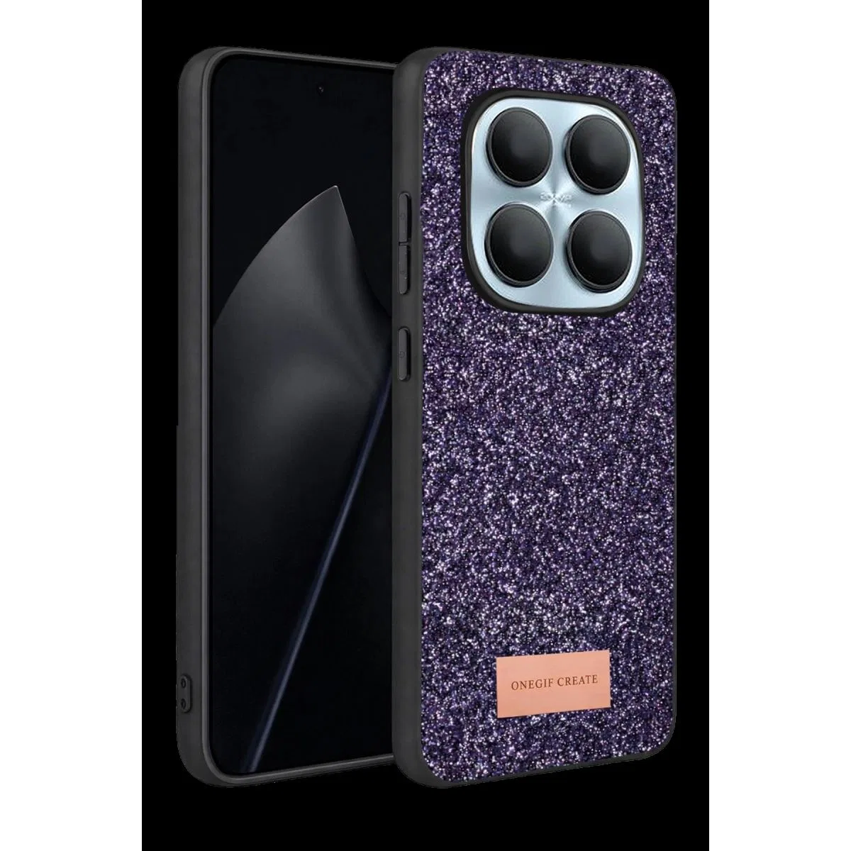Onegif Xiaomi Redmi Note 15 Pro 5g Bright Simli Kapak - Derin Mor
