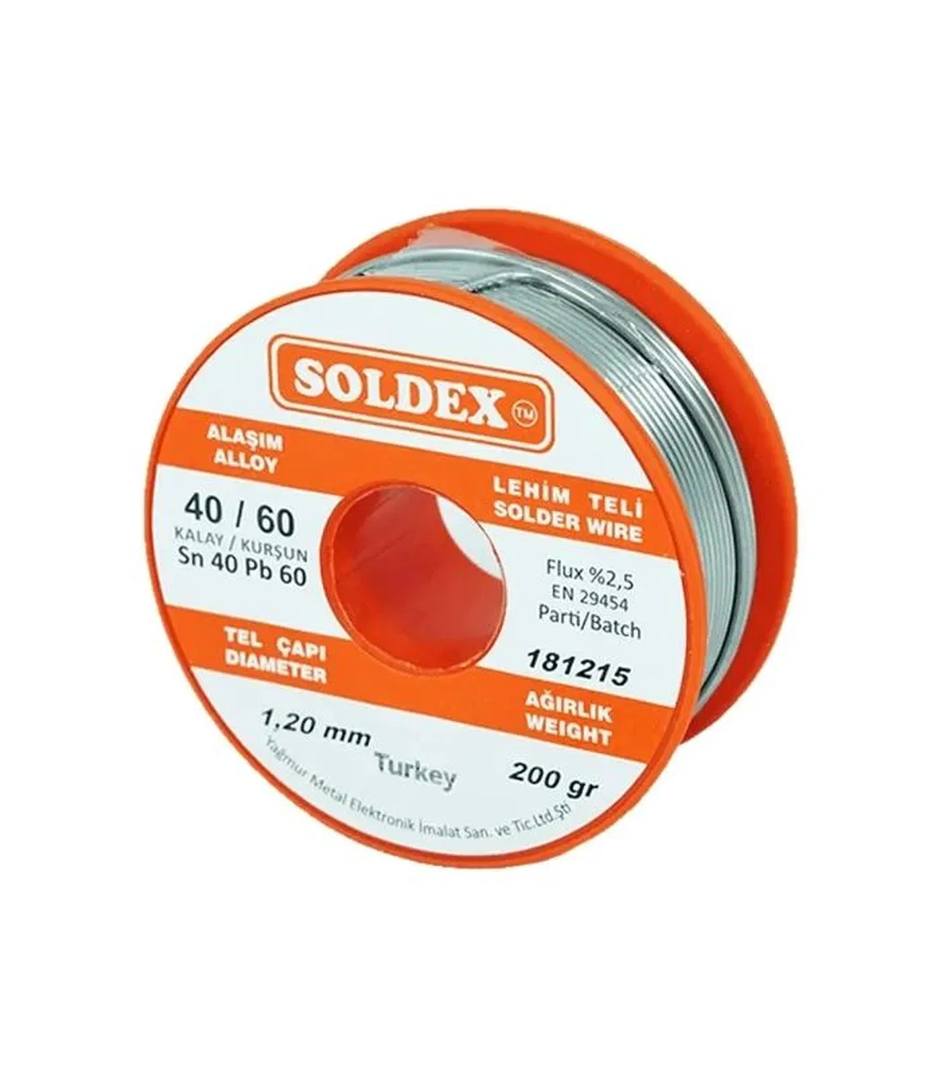 40-60 Lehim Teli 200 Gr 1. 2 Mm - Sn: 40 / Pb: 60