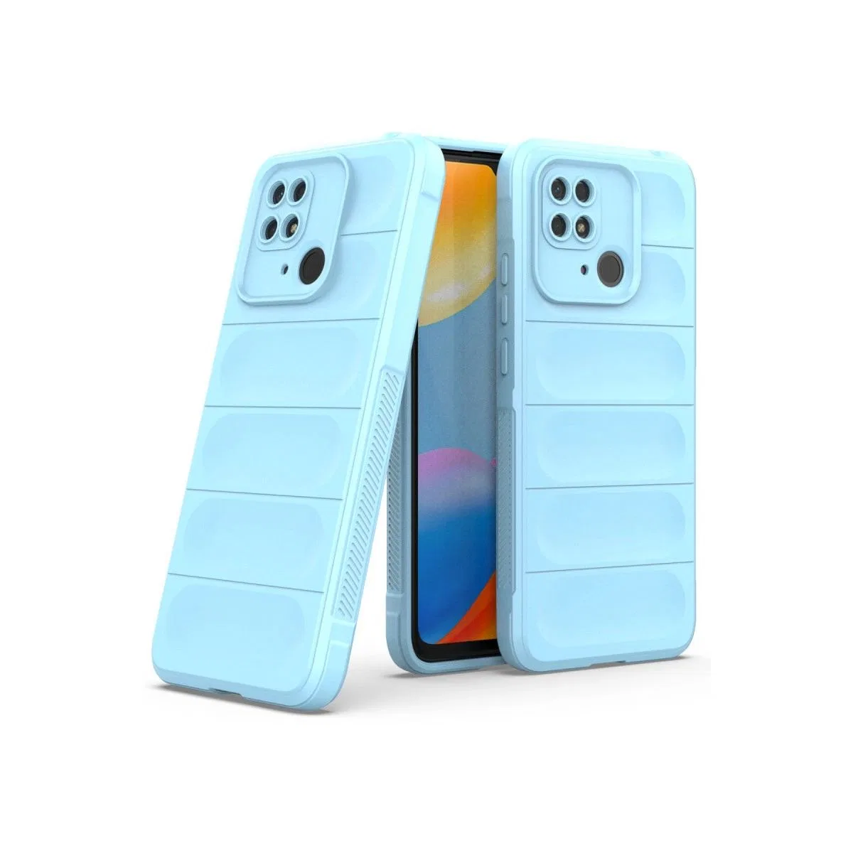 Xiaomi Redmi 10c Kılıf Optimum Silikon - Sky Blue görsel 2