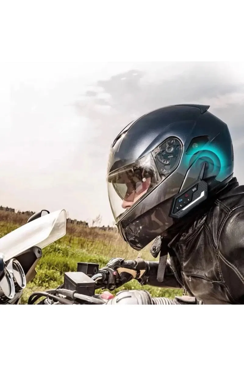 Bt62 Motosiklet Kask Kulaklığı Bluetooth Intercom 2 Intercom Bağlantılı görsel 5