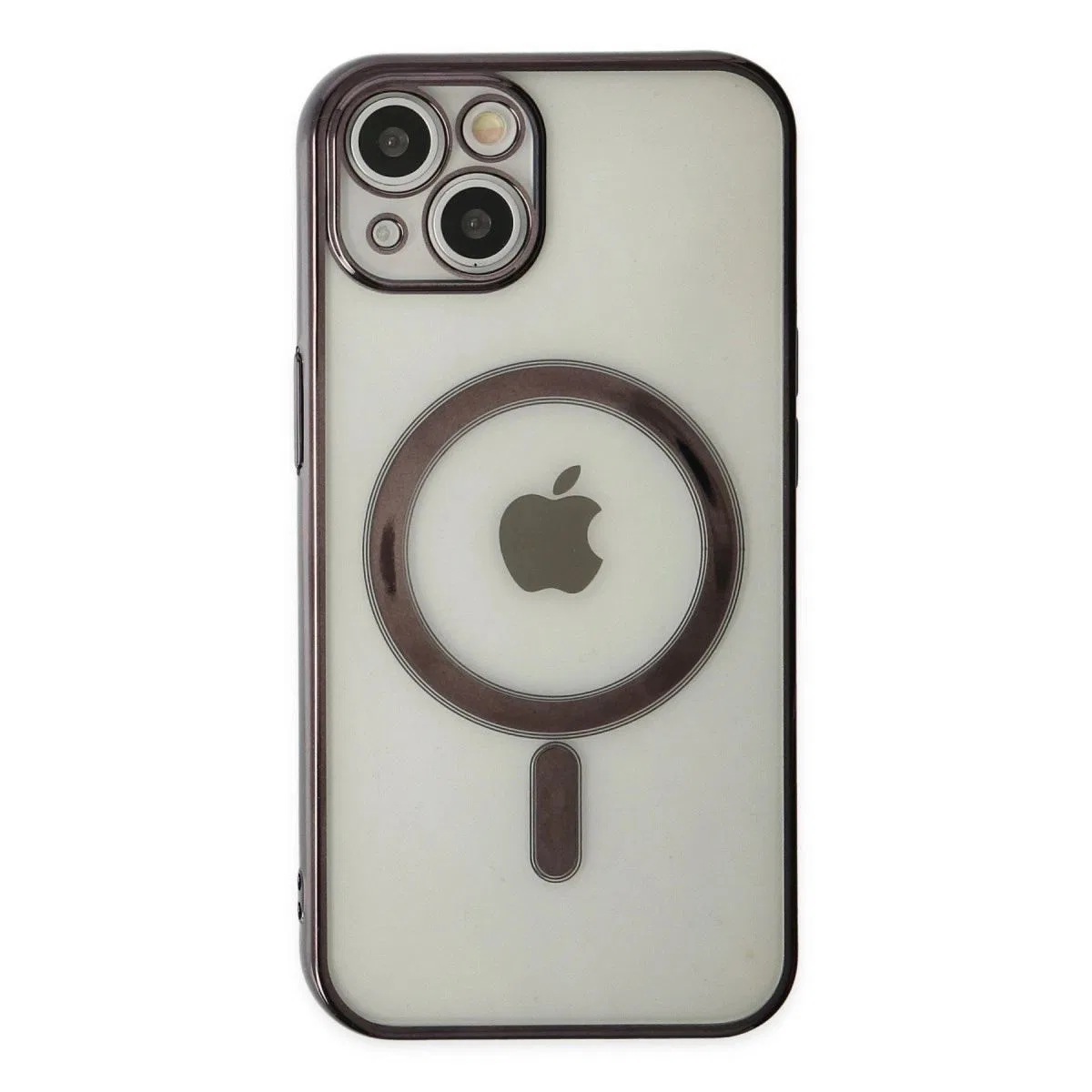 Apple İphone 14 Plus Kılıf Magneticsafe Lazer Silikon - Siyah görsel 2