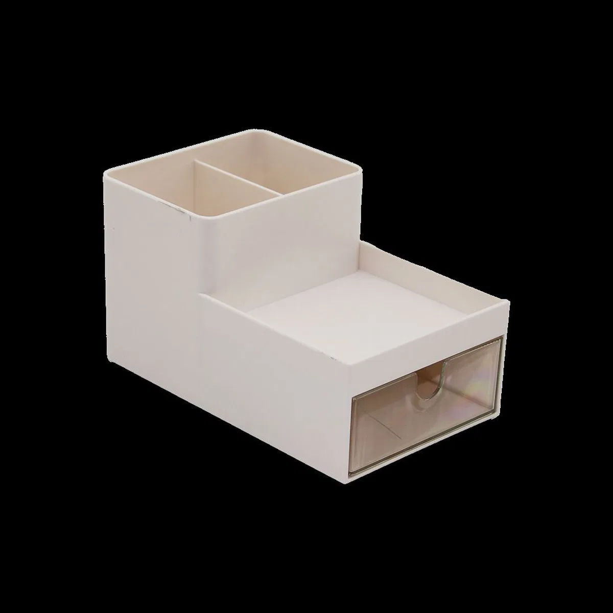 Plastik Makyaj Takı Organizer Tek Çekmeceli 3 Bölmeli 16x9. 5 cm görsel 2