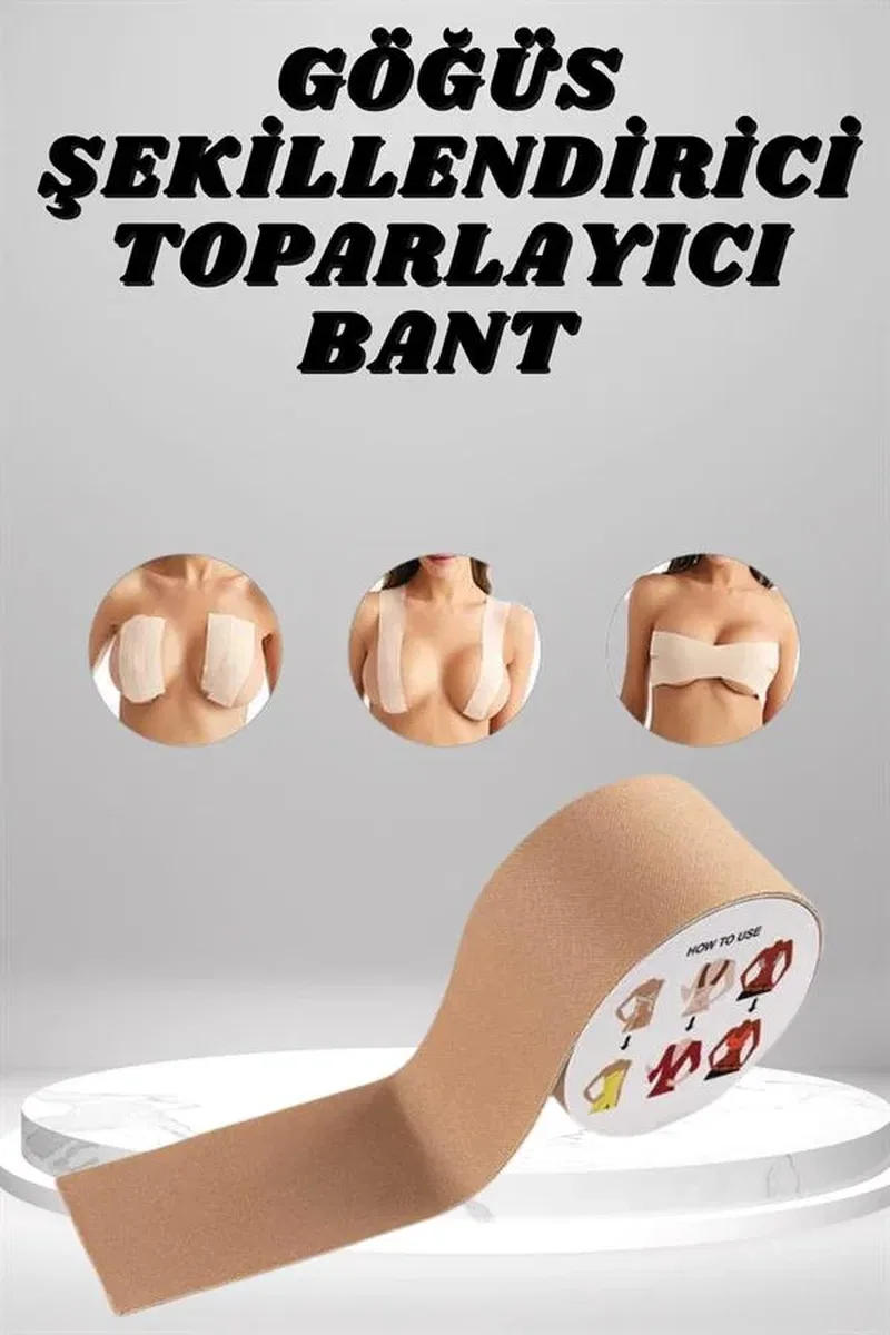 Toparlayıcı ve Şekillendirici Göğüs Bandı Tere ve Suya Dayanıklı Hassas Ciltlere Uygun görsel 2