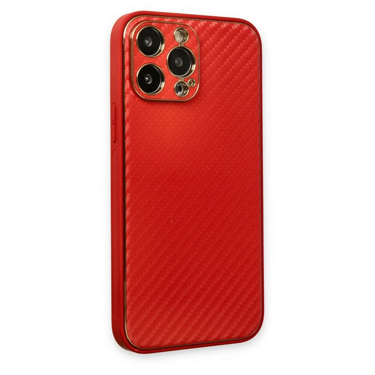 Apple İphone 13 Pro Kılıf Coco Karbon Silikon - Kırmızı görsel 3