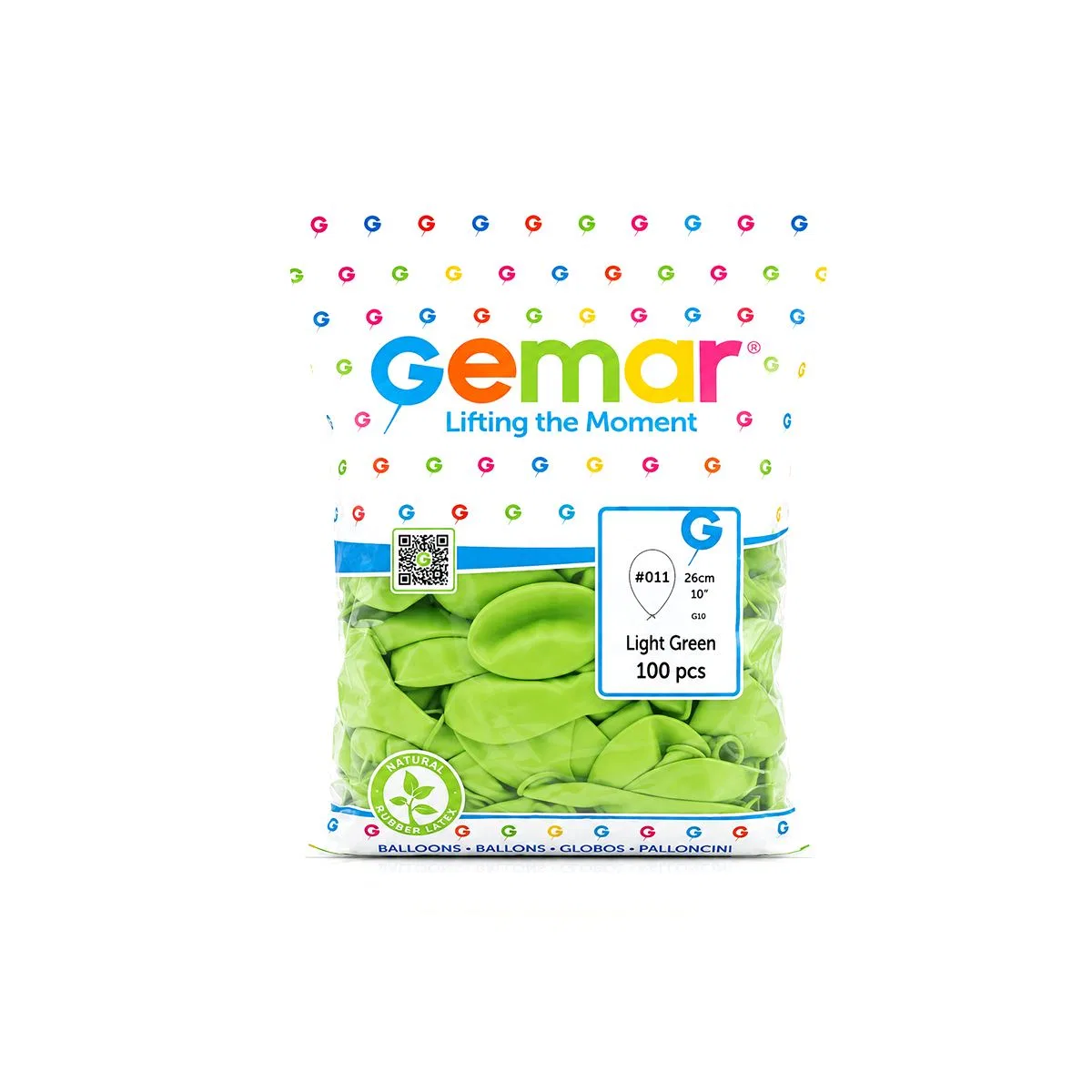 Fıstık Yeşili 26 cm Parti Balonları - 100'lü görsel 3