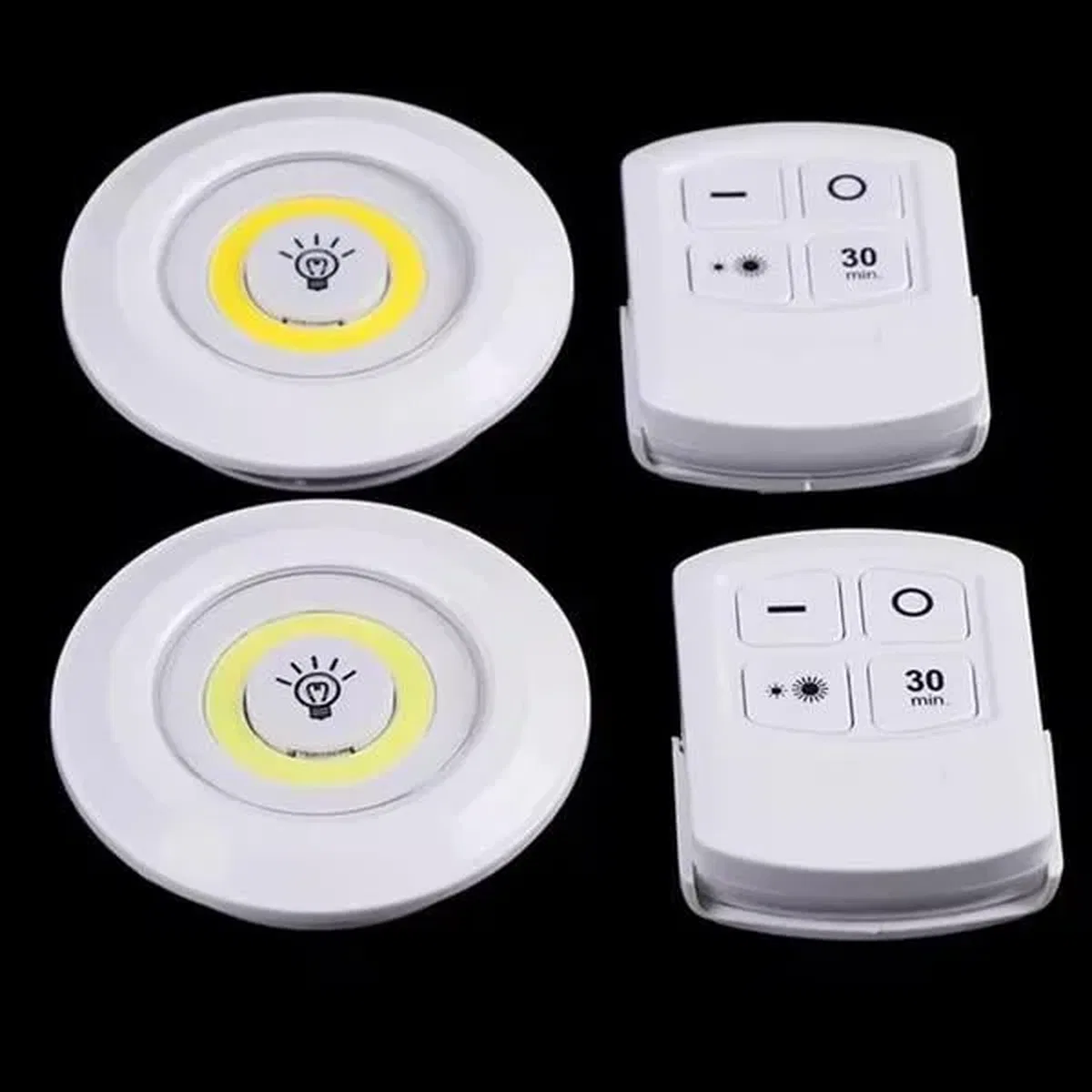 Led Lamba 3'lü Uzaktan Kumandalı Yapışkanlı Beyaz Işık görsel 5