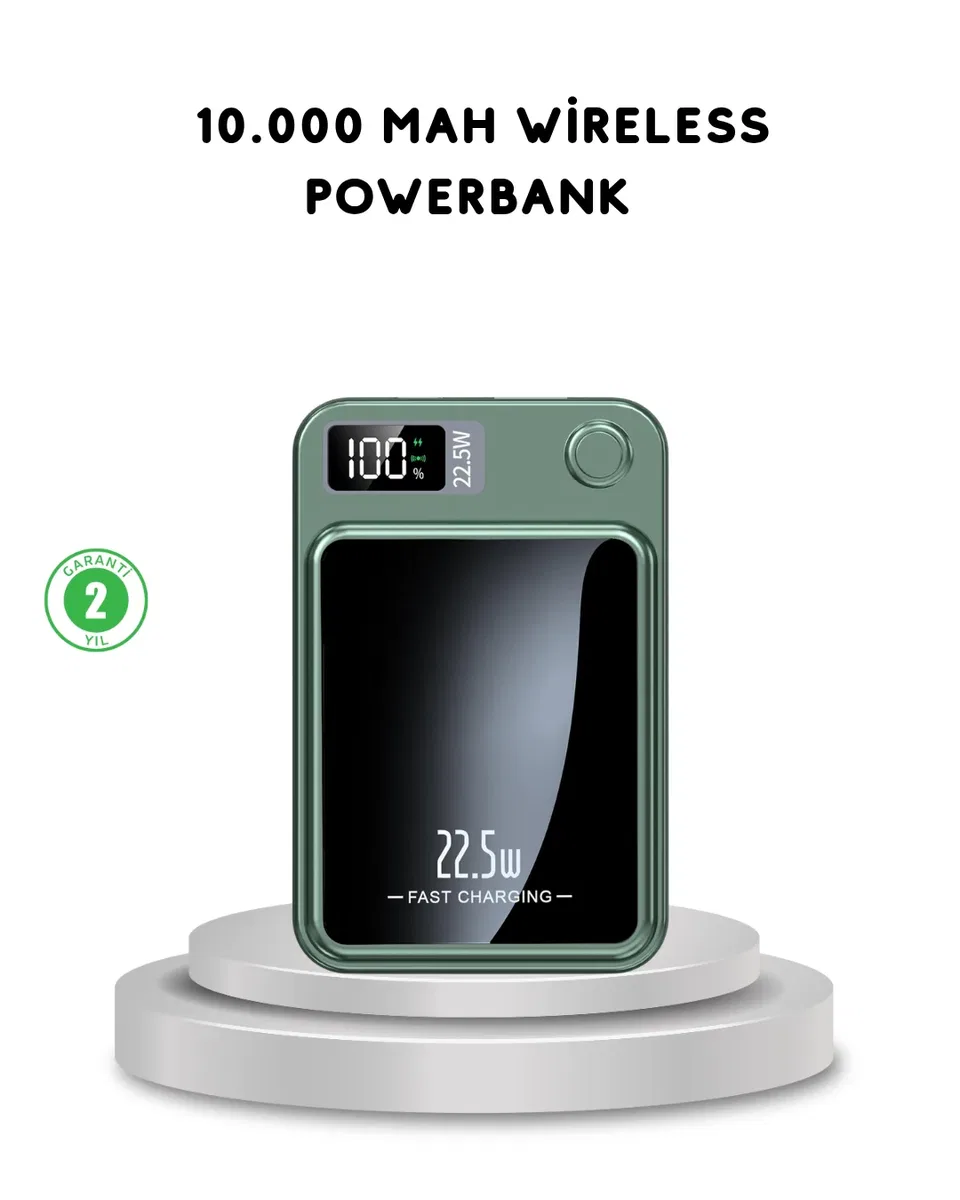 MagSafe Powerbank Kablosuz Şarjlı ve 22. 5W Hızlı Şarj Destekli