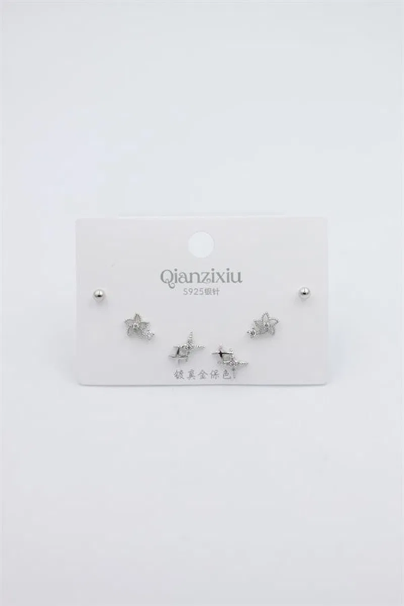 Çoklu Set Küpe - Gümüş