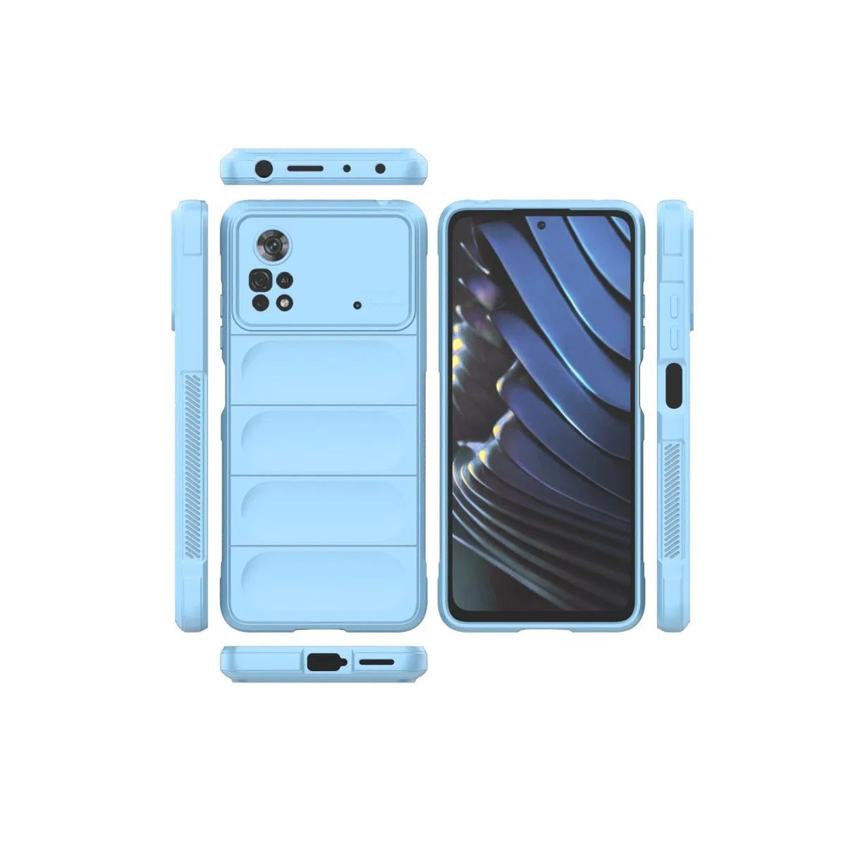 Xiaomi Poco X4 Pro 5g Kılıf Optimum Silikon - Sky Blue görsel 2