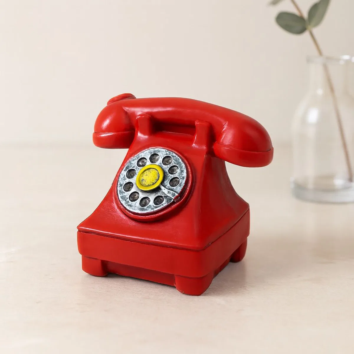 Vintage Ankesörlü Telefon Biblo Reçine 12x7. 5 cm