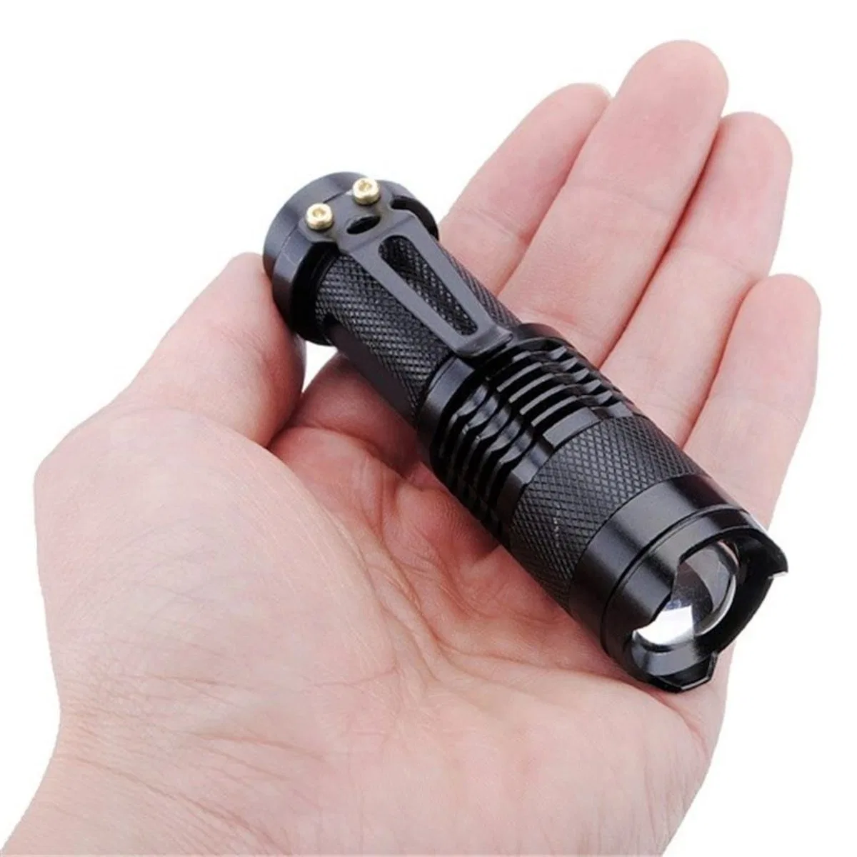 Cree Q5 Led Zoomlu Pilli Mini Feneri 14500 Pil İle Çalışma Özelliği görsel 5