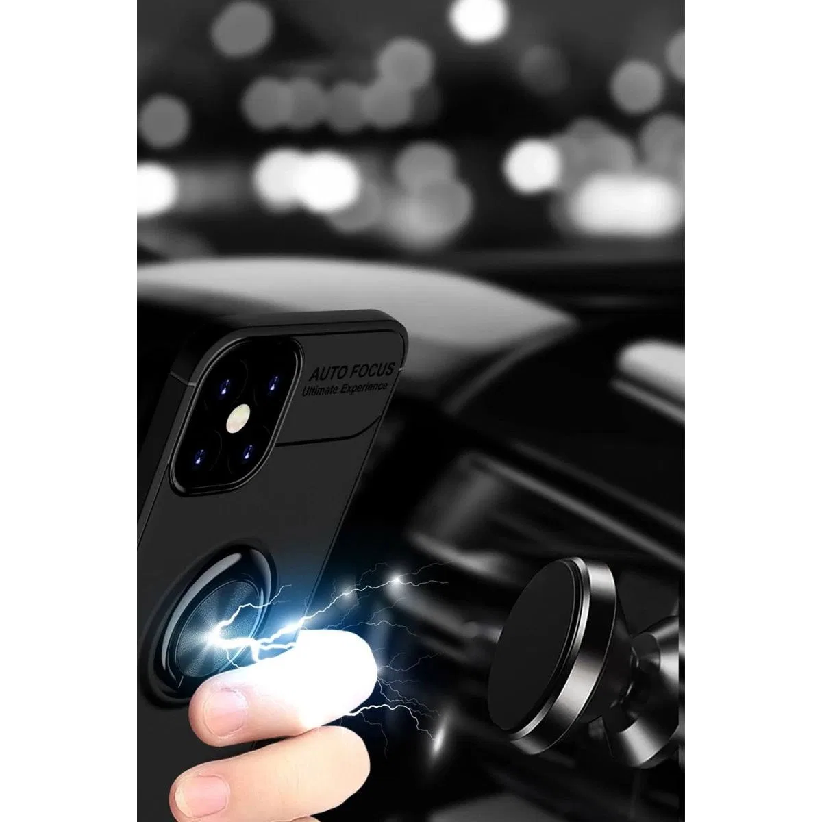 Apple İphone 12 Mini Kılıf Range Yüzüklü Silikon - Mavi görsel 4
