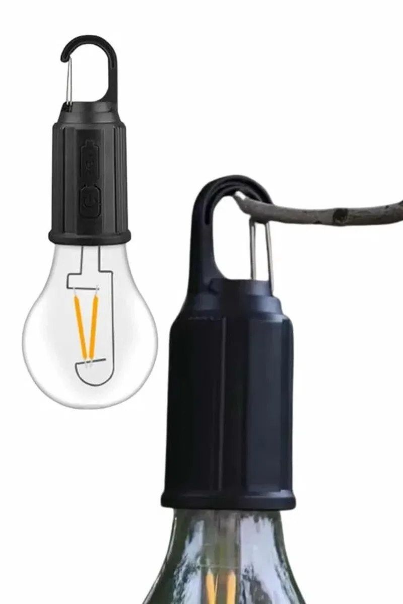 Taşınabilir Şarjlı Led Ampul Askılı Lamba Kamp Bahçe Lambası görsel 4