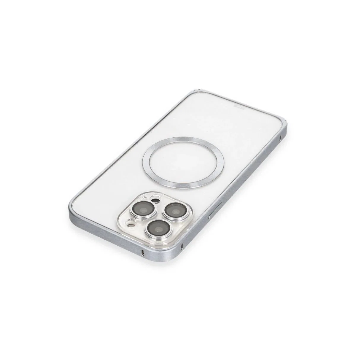 Joko Apple İphone 15 Pro Max Kılıf Metal Bumper Magneticsafe Kapak - Gri görsel 4