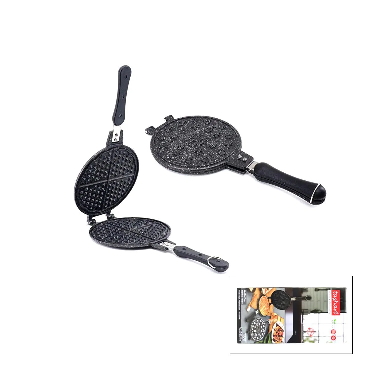 20 cm Granit Döküm Waffle Tava - Bakalit Saplı görsel 2