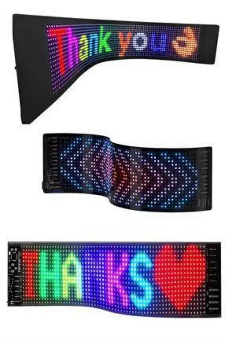 Digital Araba Yazısı Ekran Matrix En Büyük Boy Matrix LED Panel 19*96 pıxel görsel 5