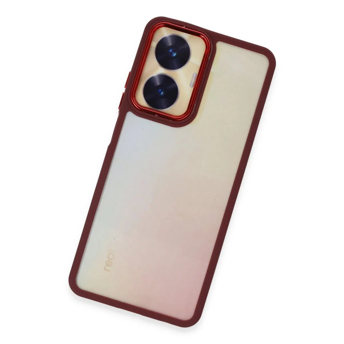 Realme C55 Kılıf Dora Kapak - Kırmızı görsel 3