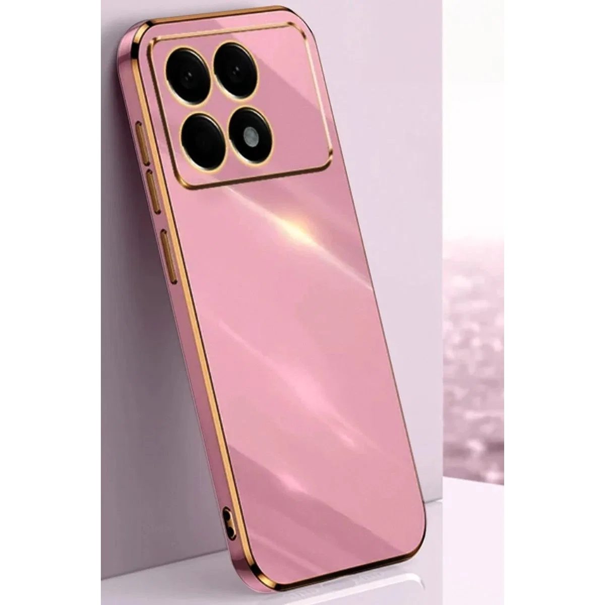 Xiaomi Poco X6 Pro Kılıf Volet Silikon - Mor görsel 2