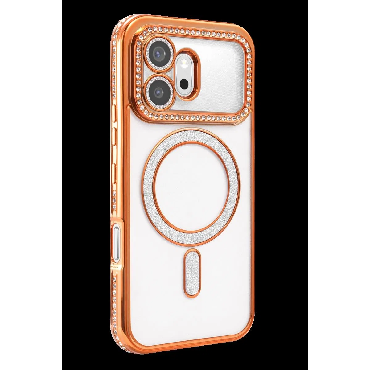 Huawei Honor 600 Joke Simli Magneticsafe Kılıf - Turuncu görsel 2